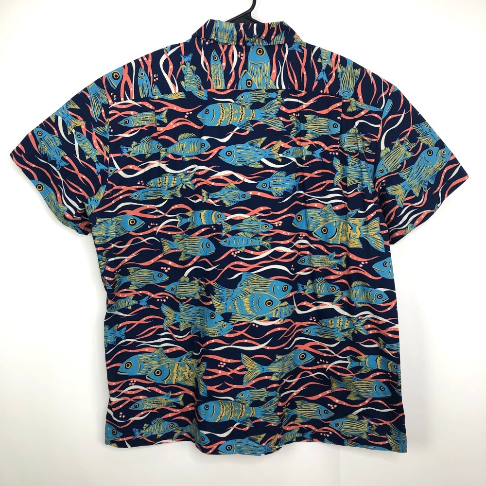 Kahala Mens 3XL Fish Hawaiian Aloha Camp Shirt - Picture 3 of 4